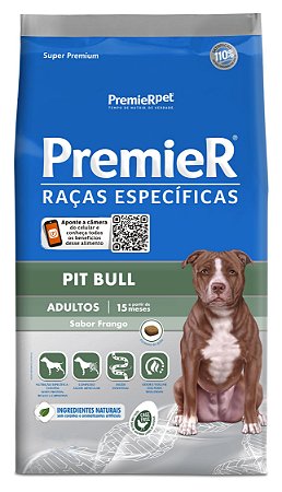 Ração Premier Raças Específicas Pit Bull Para Cães Adultos Sabor Frango - 12 Kg