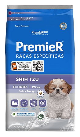 Ração Premier Raças Específicas Shih Tzu Para Cães Filhotes Sabor Frango