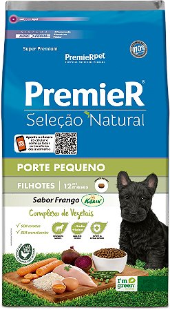 Ração Premier Seleção Natural Raças Pequenas Para Cães Filhotes de Porte Pequeno Sabor Frango