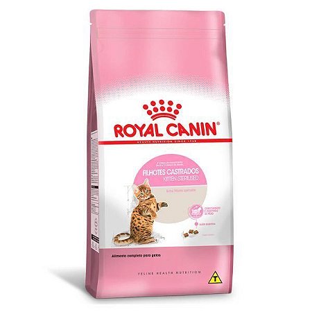 Ração Royal Canin Feline Health Nutrition Kitten Sterilised Para Gatos Filhotes Castrados