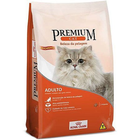 Ração Royal Canin Premium Cat Beleza da Pelagem Para Gatos Adultos
