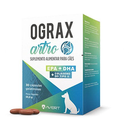 Suplemento Ograx Artro Para Cães - 30 Cápsulas