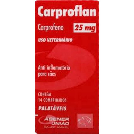 Carproflan 25 mg Para Cães - 14 Comprimidos