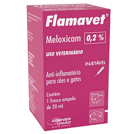 Flamavet 2 mg Injetável Para Cães e Gatos - 20 ml