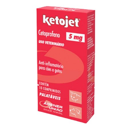 Ketojet 5 mg Para Cães e Gatos - 10 Comprimidos
