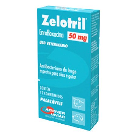 Zelotril 50 mg Para Cães e Gatos - 12 Comprimidos