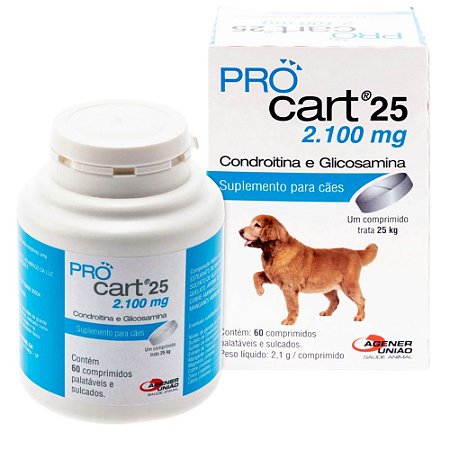 Suplemento Pro Cart 2100 mg Para Cães - 60 Comprimidos