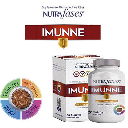 Suplemento Nutrafases Immune Para Cães - 60 Tabletes