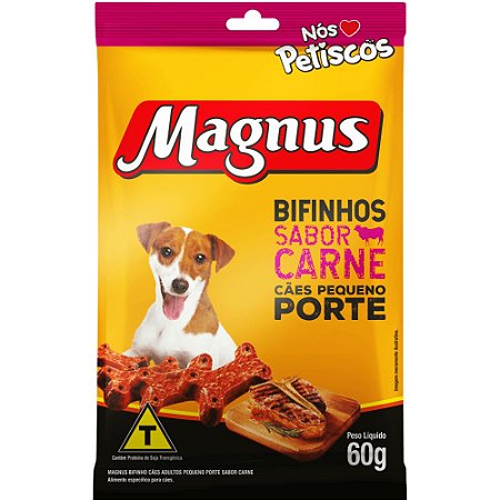 Bifinho Magnus Para Cães Adultos de Porte Pequeno Sabor Carne