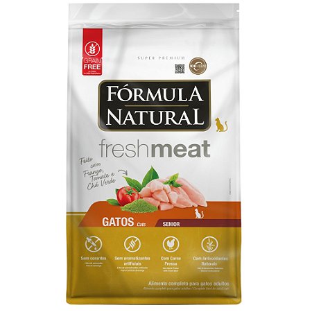 Ração Adimax Pet Fórmula Natural Fresh Meat Sênior Para Gatos