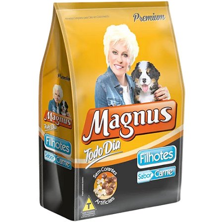 Ração Magnus Todo Dia Para Cães Filhotes Sabor Carne