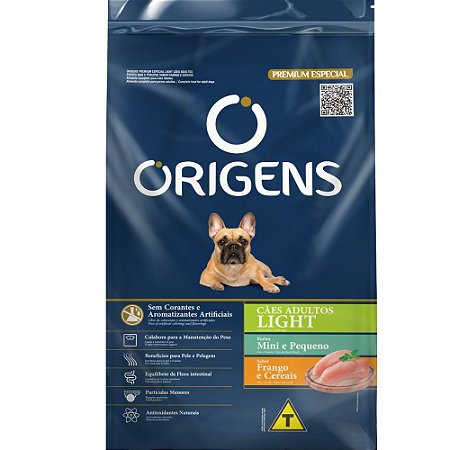 Ração Adimax Pet Origens Light Para Cães Adultos Porte Mini e Pequeno Sabor Frango e Cereais