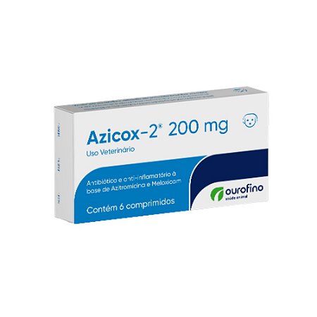 Azicox-2 200 mg Para Cães - 6 Comprimidos