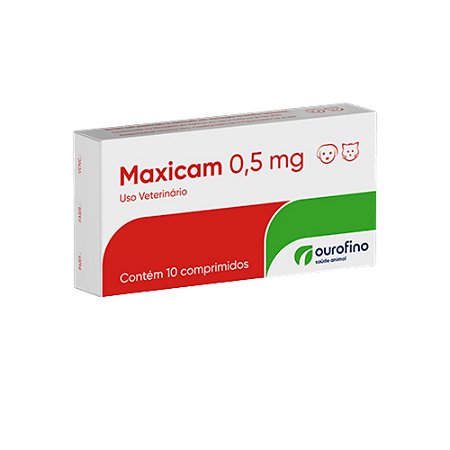 Maxicam 0,5 mg Para Cães e Gatos - 10 Comprimidos