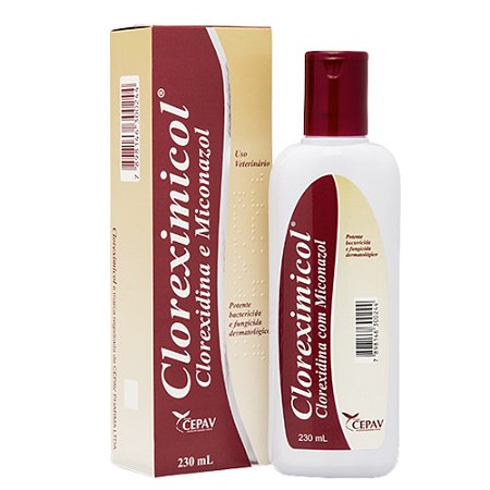 Shampoo Cloreximicol Para Cães e Gatos - 230 ml