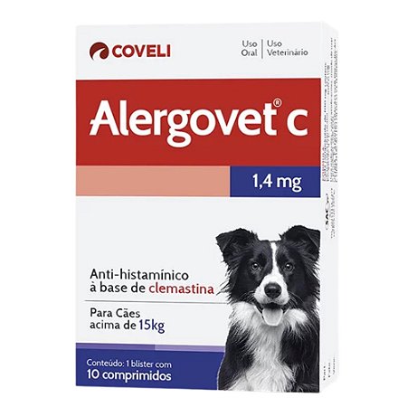 Alergovet C 1,4 mg Para Cães - 10 Comprimidos