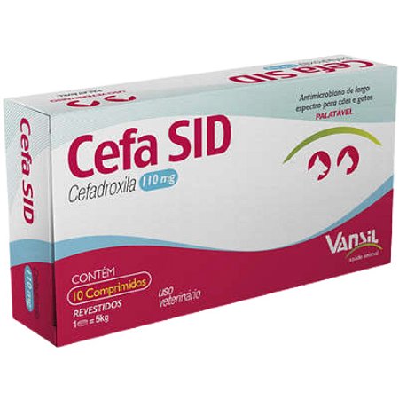 Cefa Sid 110 mg Para Cães e Gatos - 10 Comprimidos