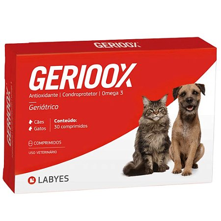 Gerioox Para Cães e Gatos - 30 Comprimidos