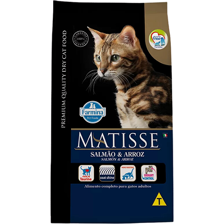 Ração Farmina Matisse Para Gatos Adultos Sabor Salmão e Arroz