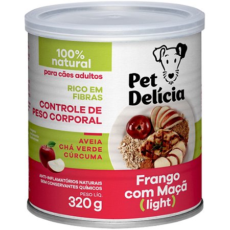 Ração Úmida Pet Delícia Frango com Maça Para Cães - 320 g
