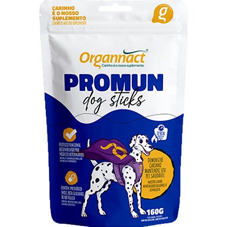 Suplemento Organnact Promun Dog Sticks Para Cães - 160 g