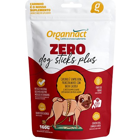 Suplemento Organnact Zero Dog Sticks Para Cães - 160 g
