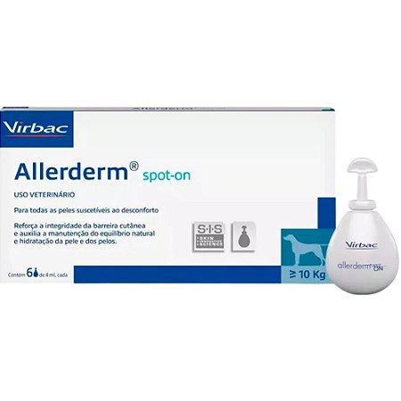 Allerderm Spot On Para Cães - 4 ml - 6 Pipetas