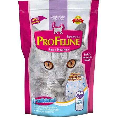 Areia Sílica Profeline Tradicional Para Gatos - 1,4 Kg