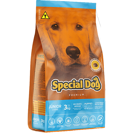 Ração Special Dog Júnior Para Cães Filhotes Sabor Carne