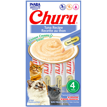 Petisco Churu Para Gatos Sabor Atum - com 4 Tubos - 56 g