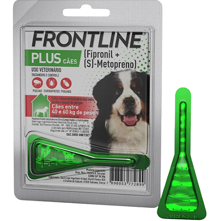 Antipulgas e Carrapatos Frontline Plus Para Cães de 40 a 60 Kg - 1 Pipeta