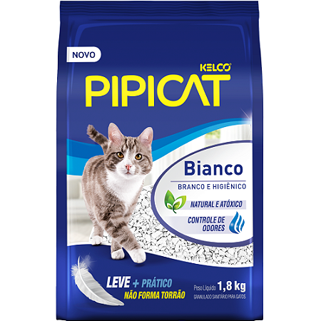 Granulado Sanitário Pipicat Bianco Para Gatos - 1,8 Kg