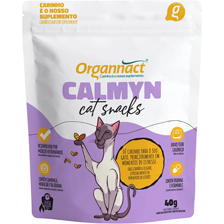 Suplemento Organnact Calmyn Cat Snacks Para Gatos - 40 g