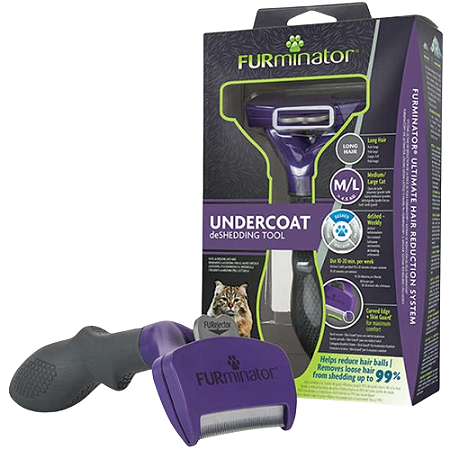 Escova Furminator Undercoat Para Gatos de Pelo Longo - Médio / Grande