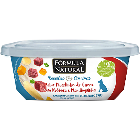 Ração Úmida Fórmula Natural Receitas Caseiras Para Cães Adultos Sabor Picadinho De Carne Com Abóbora E Mandioquinha - 270 g