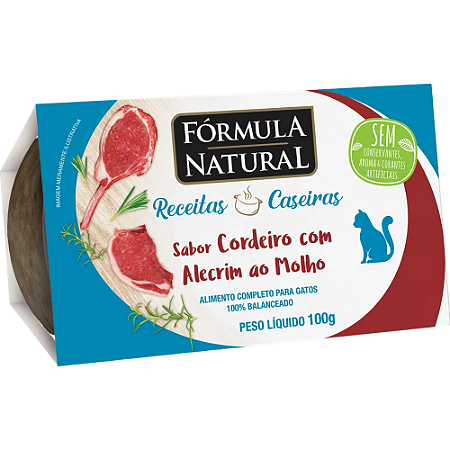 Ração Úmida Fórmula Natural Receitas Caseiras Para Gatos Adultos Sabor Cordeiro com Alecrim ao Molho - 100 g
