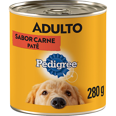 Lata Pedigree Para Cães Adultos Sabor Carne Patê - 280 g