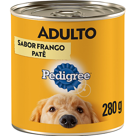 Lata Pedigree Para Cães Adultos Sabor Frango Patê - 280 g