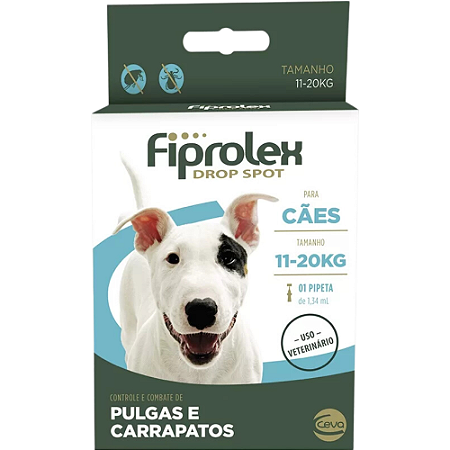 Antipulgas e Carrapatos Fiprolex Para Cães de 11 a 20 Kg - 1 Pipeta de 1,34 ml