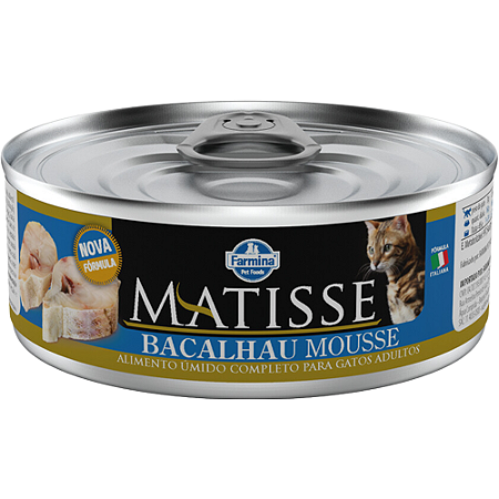 Ração Úmida Matisse Para Gatos Sabor Bacalhau Mousse - 85 g