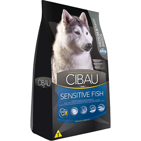 Ração Cibau Sensitive Fish Medium & Maxi Para Cães