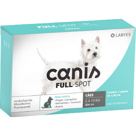 Antiparasitário Canis Fullspot Para Cães Até 5 a 10 kg - 1 Pipeta