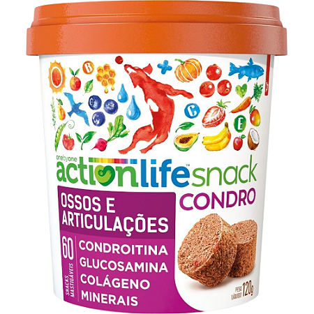 Snack Spin Actionlife Condro Para Cães - Ossos e Articulações - 120 g