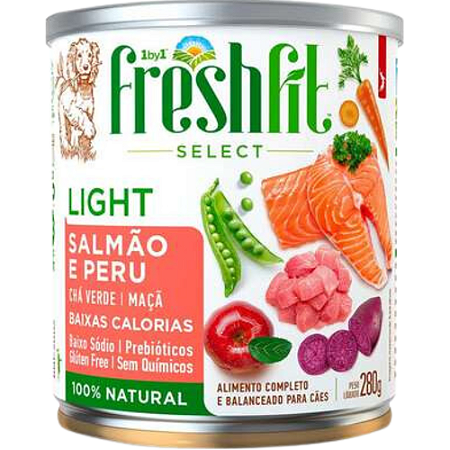 Alimento Úmido Spin Freshfit Light Para Cães Sabor Salmão e Peru - 280 g