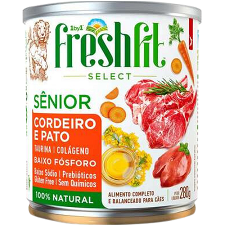 Alimento Úmido Spin Freshfit Sênior Para Cães Sabor Cordeiro e Pato - 280 g