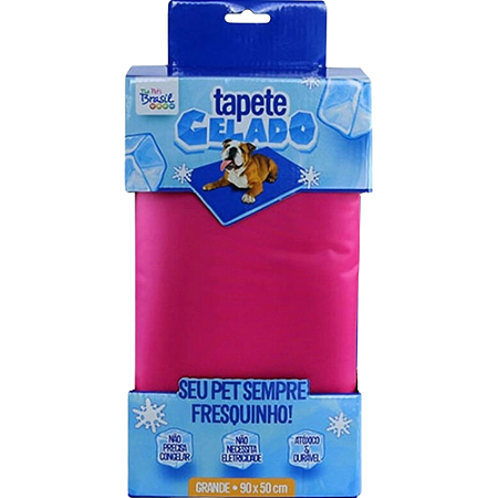 Tapete Gelado The Pet´s Brasil Grande Rosa - 90 X 50 cm