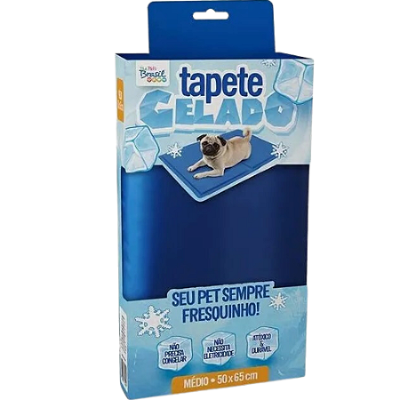 Tapete Gelado The Pet´s Brasil Médio Azul - 50 X 65 cm