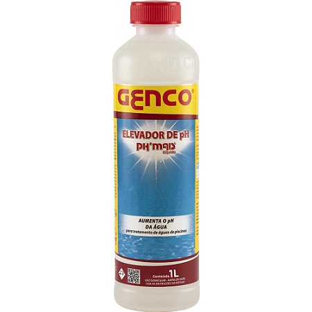 Elevador de Ph Genco Ph+ Mais Líquido Para Piscinas - 1 Litro
