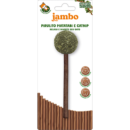 Brinquedo Jambo Pet Pirulito Matatabi e Catnip Para Gatos