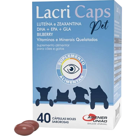 Lacri Caps Pet Para Cães e Gatos - 40 Cápsulas